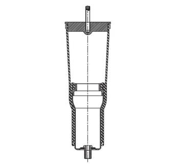 Пневмоподушка подъёма моста Volvo F10/12, FL10/12, FH12/16, FM7/9/10/12