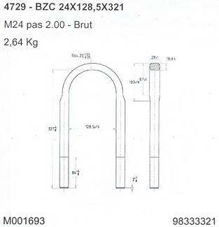 Стремянка М24/128(152)х321 FRUEHAUF/SMB