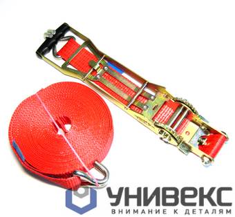 Ремень стяжной WISTRA 10м. (с крюками) HD
