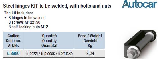 Кронштейн петли с пальцем (8шт.)