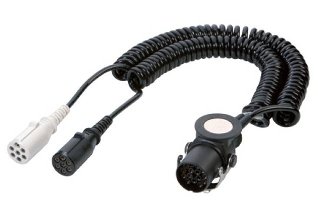 Кабель с адаптером 15P/24V-2x7P/24V (виток D=40mm) пластик, L=4000mm, L max=4500mm