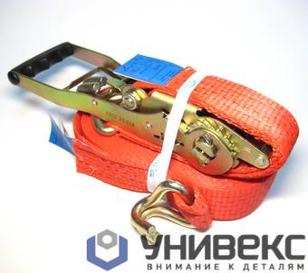 Ремень стяжной WISTRA 10м. (с крюками) HD