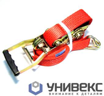 Ремень стяжной WISTRA 8м. (с крюками) HD