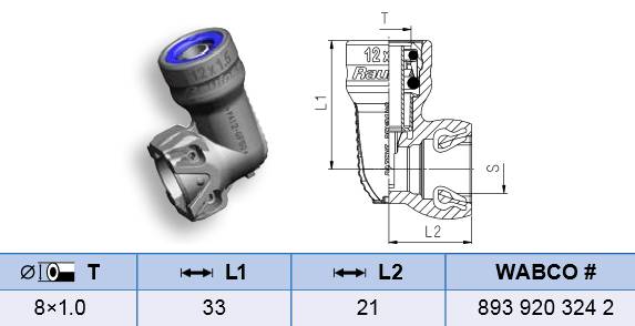 Штекерный соединитель ABC/regular/8x1,0 DIN 74324