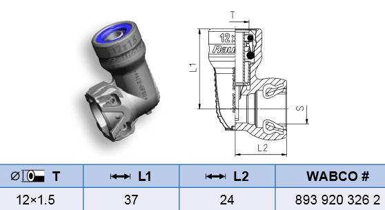 Штекерный соединитель ABC/regular/12x1,5 DIN 74324