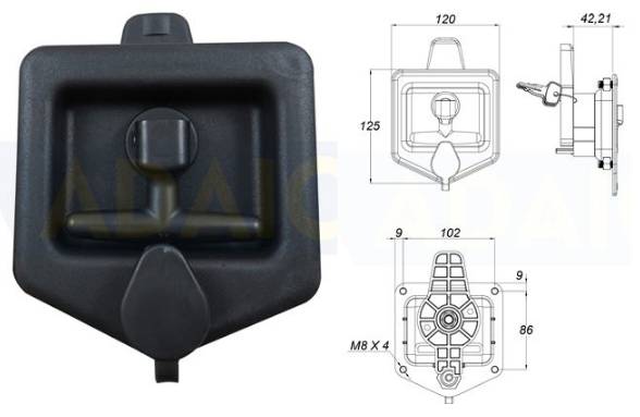 Замок EUROPLEX 120х100