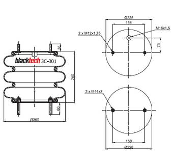 Пневморессора 322 BB-93410 ROLFO