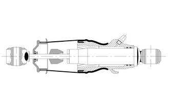 Амортизатор кабины передний (пневмо) MB Actros