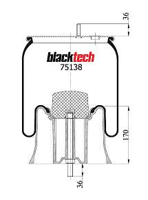 Пневморессора CF-Gomma 1T 300-37 / 207719 (SAF 2621V)
