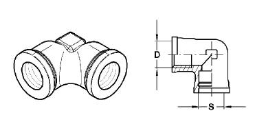 Штуцер угловой Р5/М16х1.5
