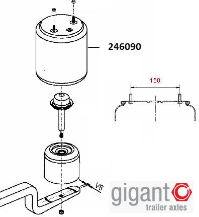 Пневмобаллон 3042A (724K) без стакана