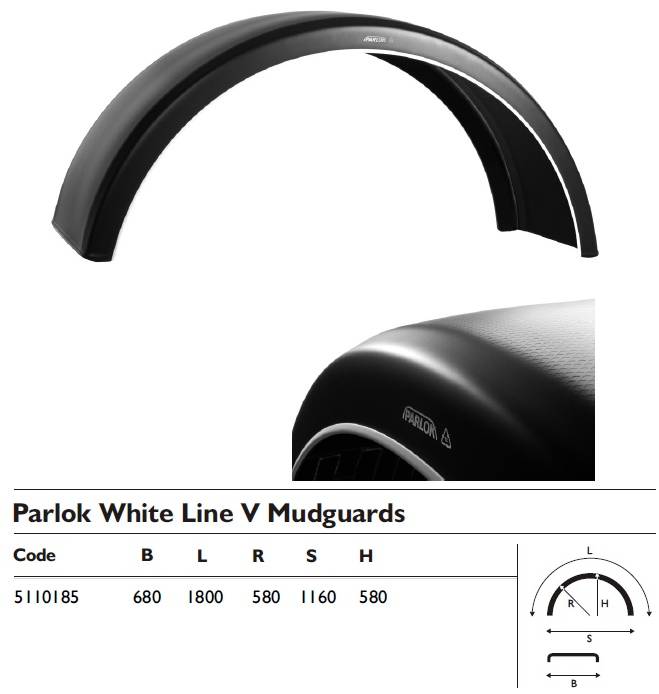 Крыло PARLOK 680х1800 R580 (для сдвоенных колес) (заменен на 100857)