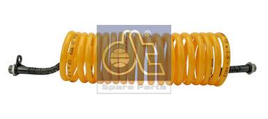 Шланг воздушный спиральный, M22x1,5, yellow, 21 windings
