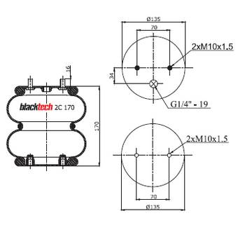 Пневмобаллон W01 760 0335 (metric)