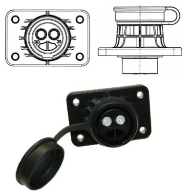 Розетка 2P/24V (VG 96917) (без контактов)