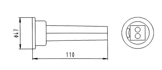 Изоляционная втулка на 2 кабеля