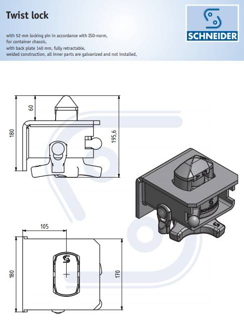 Фиксатор контейнерный R 401 VAK