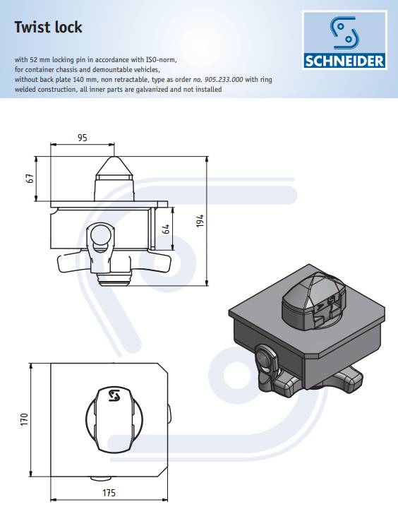Фиксатор контейнерный R302F-R