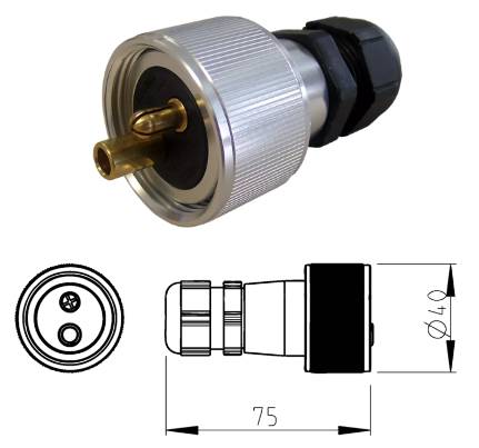 Штекер 2P/6-42V(30A) (DIN 14690)