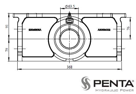 Опора гидроцилиндра нижняя PF 63,5 L=368 (пара)