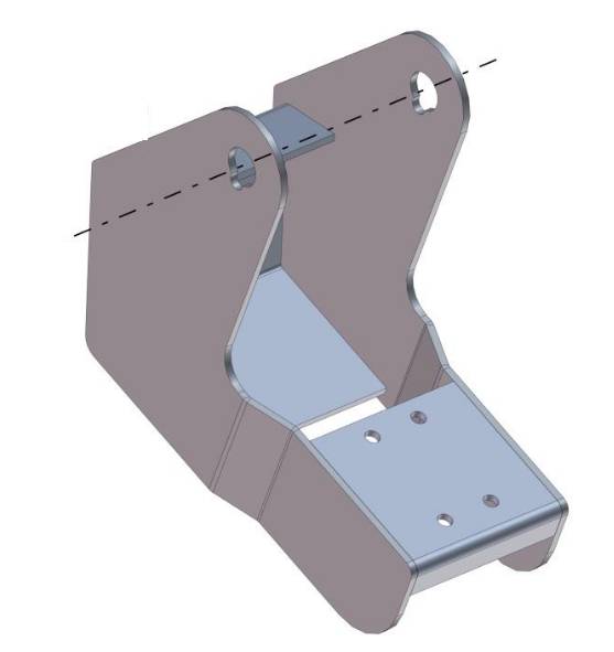 Кронштейн механизма подъёма оси (широкий, 180мм в месте крепления)