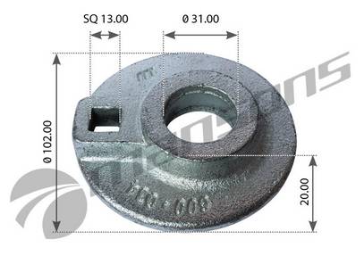 шайба эксцентриковая подвеси SAF, 31X101,5X20