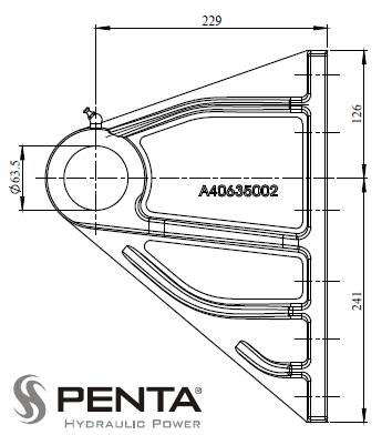 Опора гидроцилиндра верхняя PF 63,5 L=229 (пара)