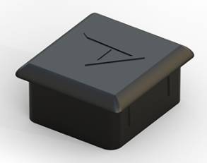 Заглушка пласт. профиля борта 29x25x15