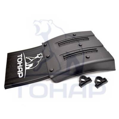 Крыло заднее с брызговиком 460х500х140 в комплекте с крепежом (логотип медведь)