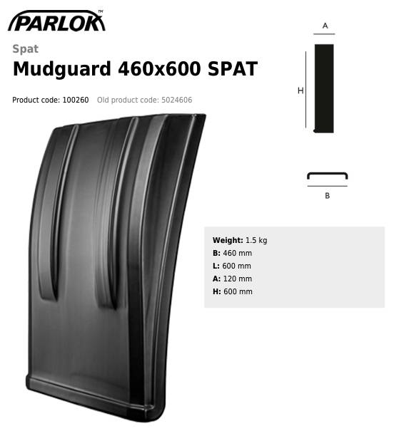 Крыло-брызговик 460х600 5024606