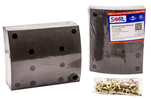 Накладка тормозная, к-т 8шт+заклепки 64шт 410x223 1-й рем. MAN, MERCEDES-BENZ