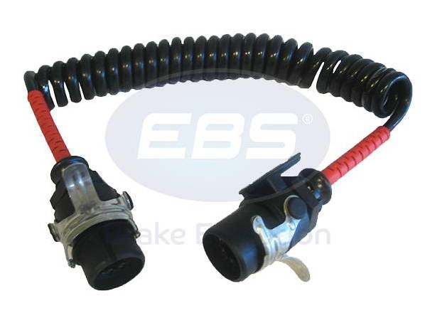 Кабель спиральный7P/24V (ISO 7638-1 ABS, EBS, ADR) L=4000