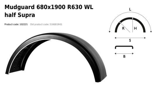 Крыло PARLOK 680x1900 R630 внутр. SUPRA