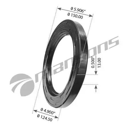 сальник ступицы 125x150x13 NBR Iveco, Volvo, SAF