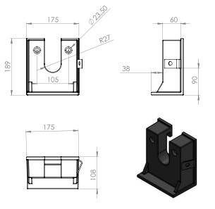 Корпус фиксатора FD 02 SK-R