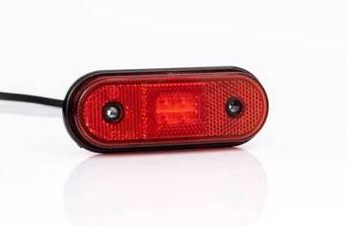 Фонарь габаритный LED красный 12/24V с проводом