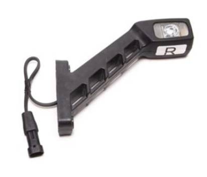 Фонарь LED красно-белый габаритный правый, разъём-вилка AMP 282104 (кабель 200мм)