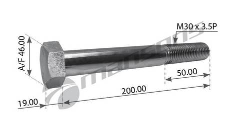 Болт ROR SAF рессоры (M30x3.5x200мм) MANSONS
