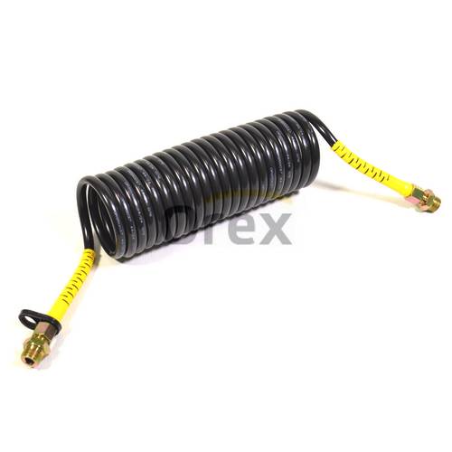 Шланг спиральный жёлтый/штуцеры М22х1,5 (4,5м/макс.7,3м)