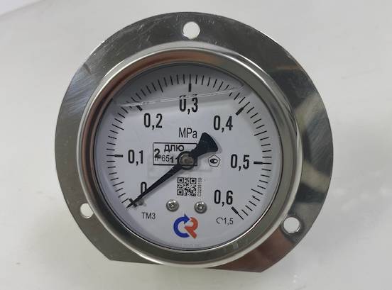 Манометр (0-0,6MPa/М12х1,5/осевое подкл,ф63мм, гидрозап)