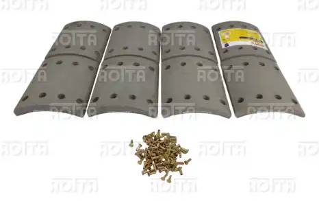 Накладки тормозные 19574 BPW 300х200 (с заклёпками)