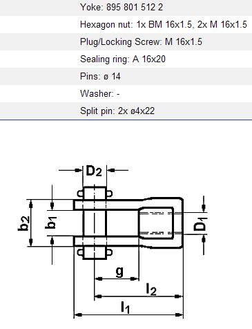 Вилка тормозной камеры (с отв.)