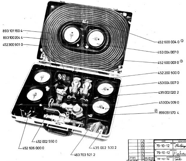 Набор диагностический пневматических тормозных систем