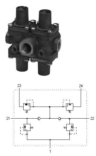 Клапан защитный 4-х контурный