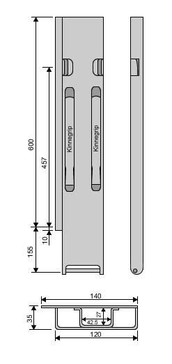Стойка K20 600 мм зад. лев. BBD
