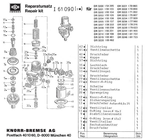 Р/к регулятора давления DR32..