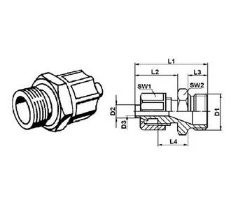 Штуцер M12x1,5/6х1