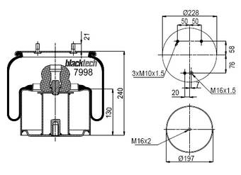 Пневморессора 887MBK6/887NP04 Bova