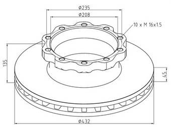 Диск тормозной задний 22.5