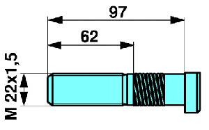 Шпилька колеса M22x1,5 L=97mm